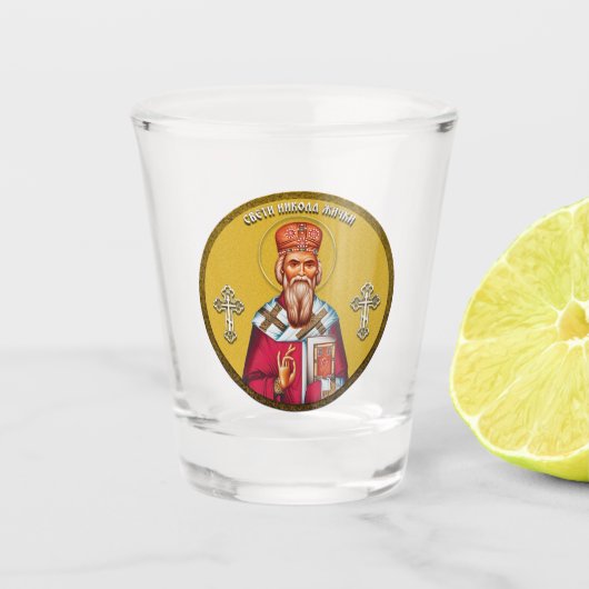 Saint Nicholas Keychain Shot Glas (Voorkant)