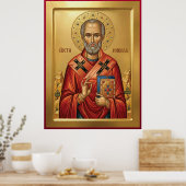 Saint Nicholas orthodox  icon Poster (Keuken)