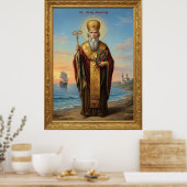 Saint Nicholas orthodox  icon Poster (Keuken)