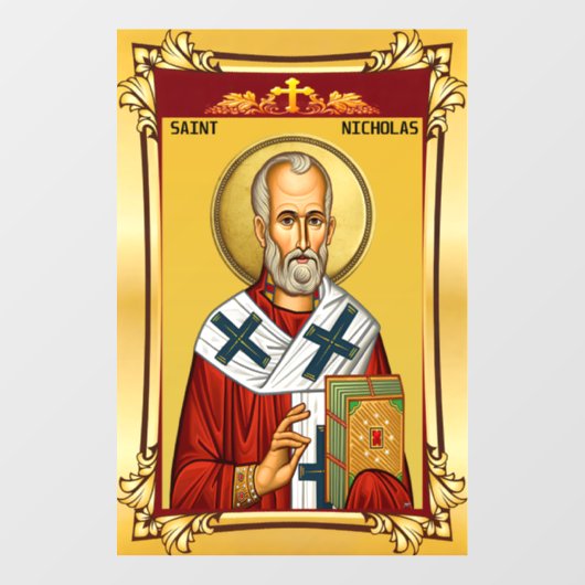 Saint Nicholas Raamsticker (Vel)