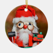 Saint Nicholas Santa Claus Nutkraker Keramisch Ornament (Voorkant)