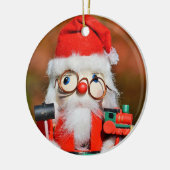Saint Nicholas Santa Claus Nutkraker Keramisch Ornament (Links)