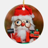 Saint Nicholas Santa Claus Nutkraker Keramisch Ornament (Achterkant)
