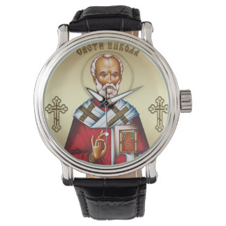Saint Nicholas serbian Horloge