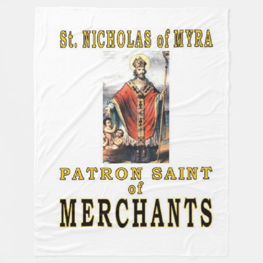 SAINT NICHOLAS VAN MYRA FLEECE DEKEN (Voorkant)