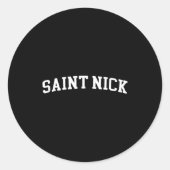 Saint Nick Ronde Sticker (Voorkant)
