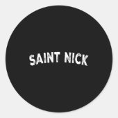 Saint Nick  Ronde Sticker (Voorkant)