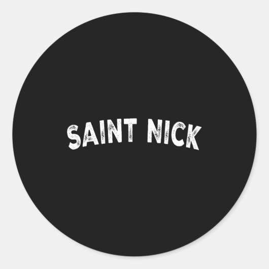 Saint Nick  Ronde Sticker (Voorkant)