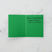 Saint Nick Santa Claus Sketch Folded Kerstmis Feestdagen Kaart (Binnen)