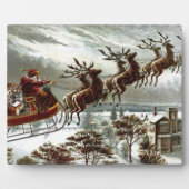 Saint Nick  Victoriaans Santa Claus Reindeer Fotoplaat (Voorkant)