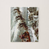 Saint Nick  Victoriaans Santa Claus Reindeer Legpuzzel (Verticaal)