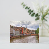 Saint-Nicolas dock in Straatsburg, Frankrijk Briefkaart (Staand voorkant)