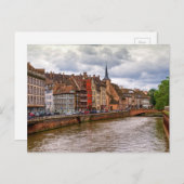 Saint-Nicolas dock in Straatsburg, Frankrijk Briefkaart (Voorkant / Achterkant)