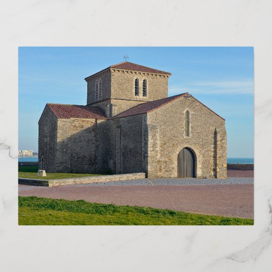 Saint Nicolas Priory in Les Sables d'Olonne Folie Feestdagen Briefkaart (Voorkant)