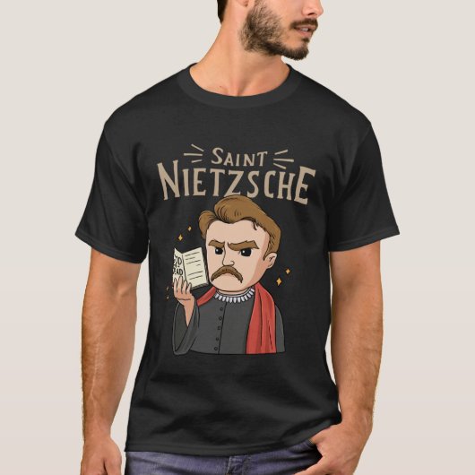 Saint Nietzsche for a Philosophy Student  1 T-shirt (Voorkant)