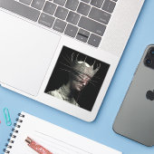 Saint of the Unseen — Gothic Fine Art T-Shirt Sticker (Laptop met iPhone)