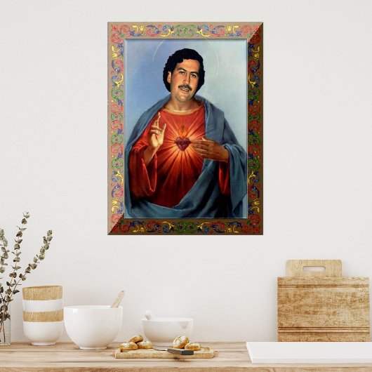 Saint Pablo Escobar Poster (Keuken)