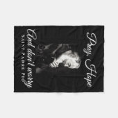 Saint Padre O Pray Hope Dont Worry Catholic Christ Fleece Deken (Voorkant (Horizontaal))