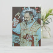 Saint Padre Pio Feestdagenkaart (Staand voorkant)