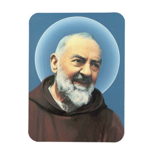 Saint Padre Pio flexibele magneet (Verticaal)