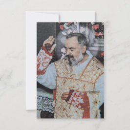 Saint Padre Pio Holy Card Bedankkaart
