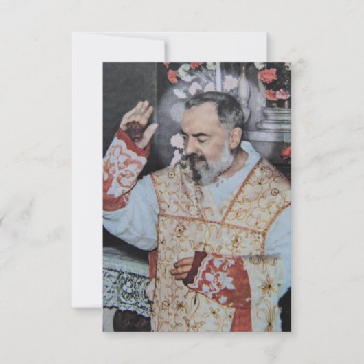 Saint Padre Pio Holy Card Bedankkaart (Voorkant)