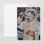 Saint Padre Pio Holy Card Bedankkaart (Voorkant / Achterkant)