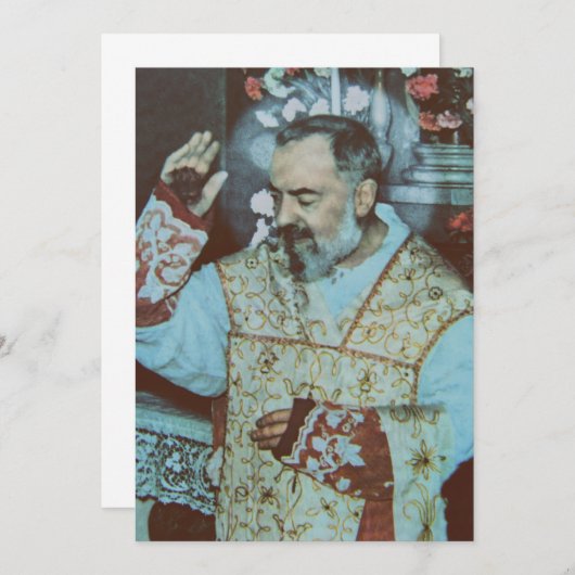 Saint Padre Pio Kaart (Voorkant / Achterkant)