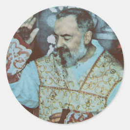 Saint Padre Pio Ronde Sticker