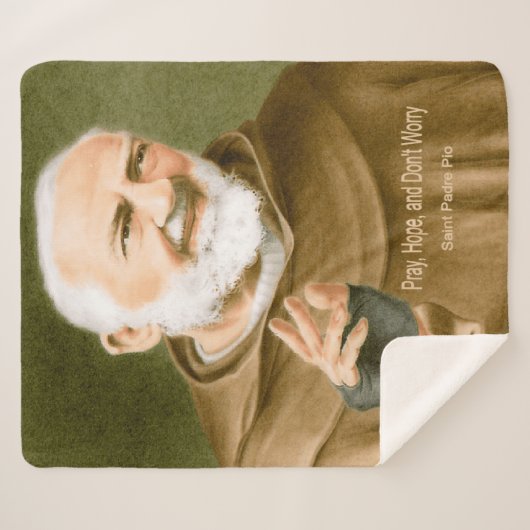 Saint Padre Pio Sherpa Deken (Voorkant (horizontaal))
