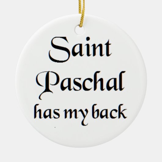 saint paschal koffiemok keramisch ornament (Voorkant)