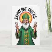 Saint Pat Rocks Modern Card Kaart (Voorkant)