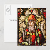 Saint Patrick Afbeelding op Glas in lood Briefkaart (Voorkant / Achterkant)