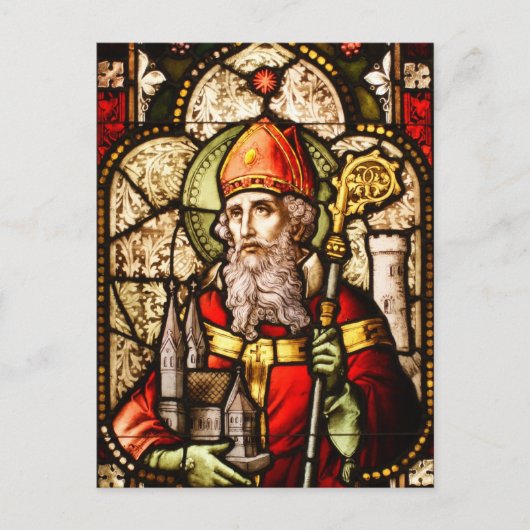 Saint Patrick Afbeelding op Glas in lood Briefkaart (Voorkant)