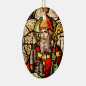 Saint Patrick Afbeelding op Glas in lood Keramisch Ornament (Rechts)