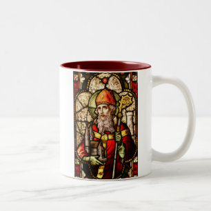 Saint Patrick Afbeelding op Glas in lood Tweekleurige Koffiemok