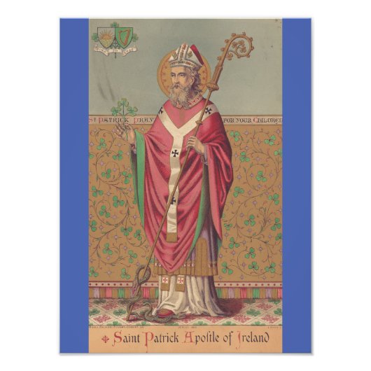 Saint Patrick Apostel van Ierland Foto Afdruk (Voorkant)