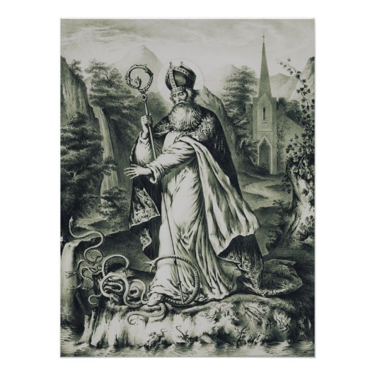 Saint Patrick beschermheer van Ierland Perfect Poster (Voorkant)