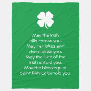 Saint Patrick Blessings Fleece Deken