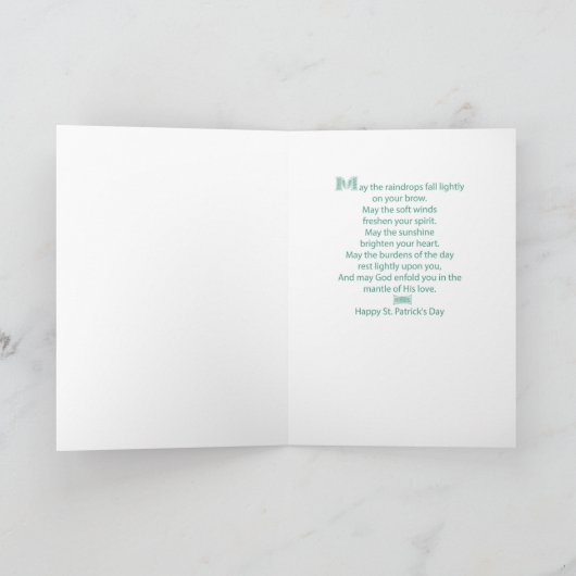 Saint Patrick Blessings, Religious Green Kaart (Binnen)