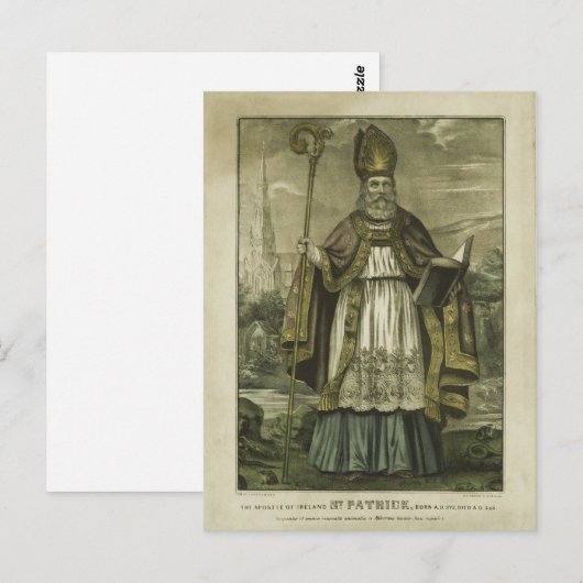 Saint Patrick Briefkaart (Voorkant / Achterkant)