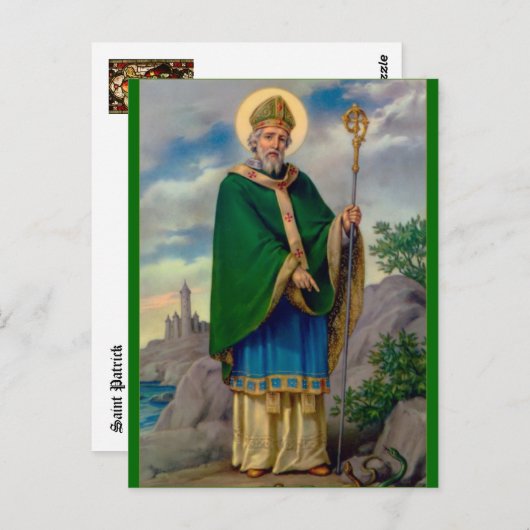 Saint Patrick Briefkaart (Voorkant / Achterkant)