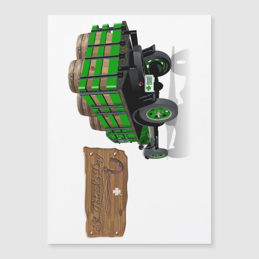 Saint Patrick Cartoon Kerstmis brandweerwagen (Voorkant)