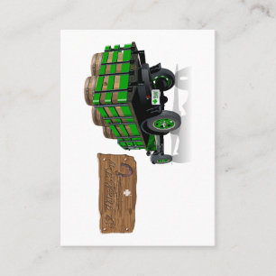 Saint Patrick  Cartoon Kerstmis brandweerwagen Visitekaartje