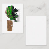 Saint Patrick  Cartoon Kerstmis brandweerwagen Visitekaartje (Voorkant / Achterkant)