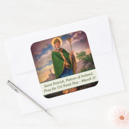 Saint Patrick Catholic Vierkante Sticker