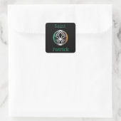 Saint Patrick Cross Vierkante Sticker (Tas)