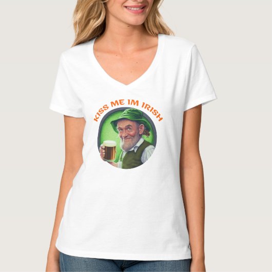 Saint Patrick Day Gift Shirt | Kus me im irish (Voorkant)