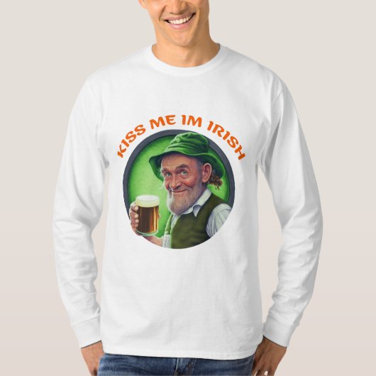 Saint Patrick Day Gift Shirt | Kus me im irish (Voorkant)