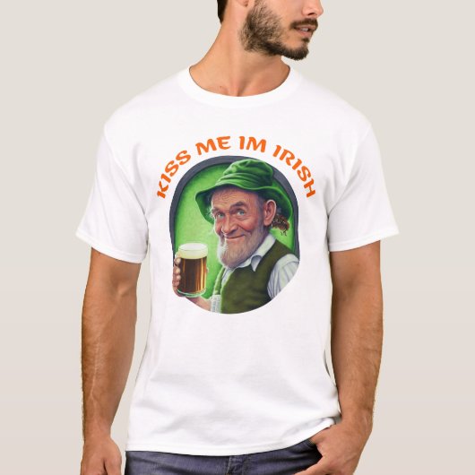 Saint Patrick Day Gift Shirt | Kus me im irish (Voorkant)